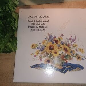 Floral Home Accent Plaque
